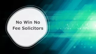 No Win No Fee Solicitors