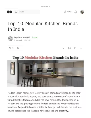 Top 10 Modular Kitchen Brands In India