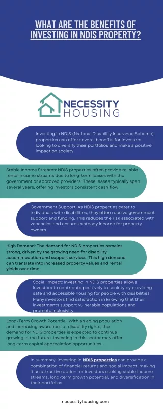 What are the benefits of investing in NDIS property (1)