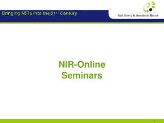 NIR-Online Seminars