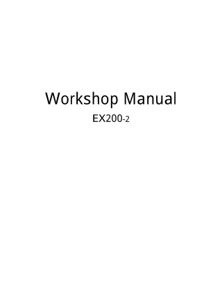 Hitachi EX200-2 Excavator Service Repair Manual