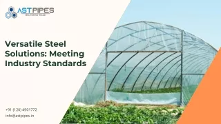 Versatile Steel Solutions Meeting Industry Standards