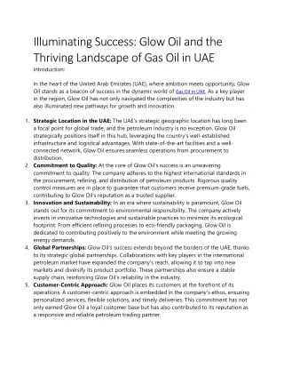 Gas Oil in UAE