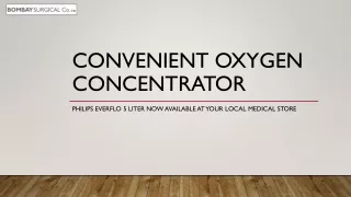 Convenient oxygen concentrator