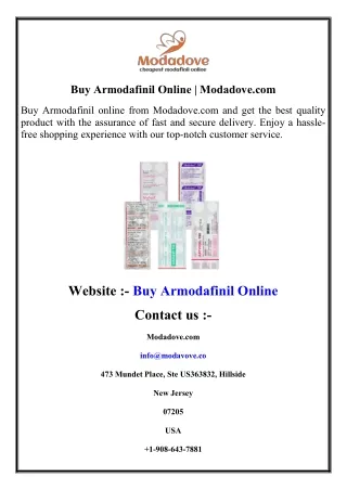 Buy Armodafinil Online  Modadove.com