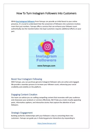 How To Turn Instagram Followers Into Customers