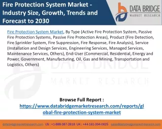 Fire Protection System Market – Industry Trends and Forecast to 2030
