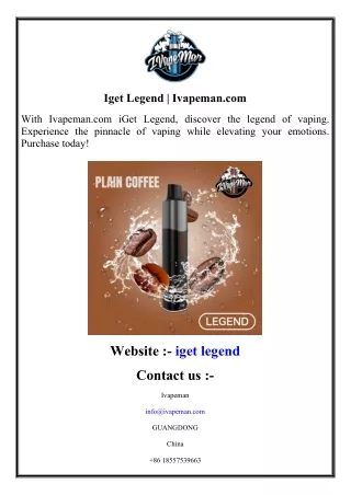 Iget Legend  Ivapeman.com