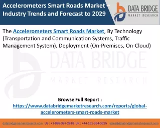 Accelerometers Smart Roads Market