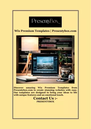 Wix Premium Templates  Presentybox com