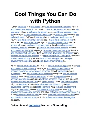 Cool Things You Can Do with Python.docx