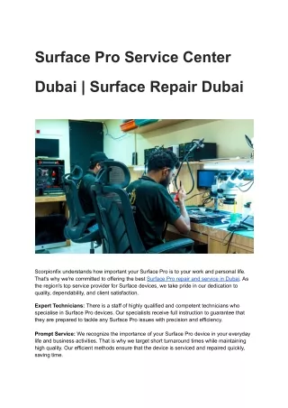 Surface Pro Service Center Dubai | Surface Repair Dubai