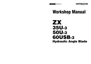 HITACHI ZAXIS ZX 60USB-3 HYDRAULIC ANGLE BLADE Service Repair Manual