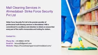 Mall Cleaning Services in Ahmedabad, Best Mall Cleaning Services in Ahmedabad