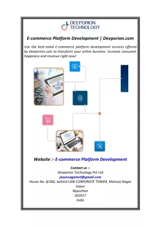 E-commerce Platform Development  Deeporion.com