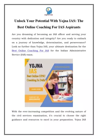 Mastering the Civil Services: Your Path to Success with Yojna IAS