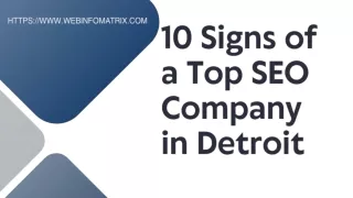 10 Signs of a Top SEO Company in Detroit