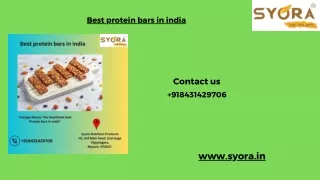 "Indulge Wisely: The Healthiest best Protein Bars in India"