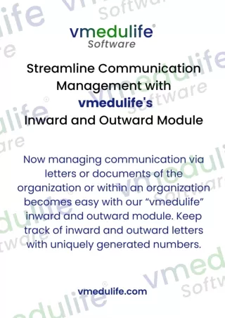 Inward & Outward - vmedulife Software