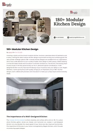 180  Best Quality Modular Kitchen Design.