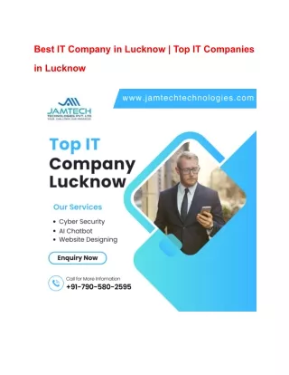 Best IT Company in Lucknow Top IT Companies in Lucknow