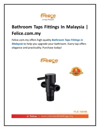 Bathroom Taps Fittings In Malaysia  Felice.com.my