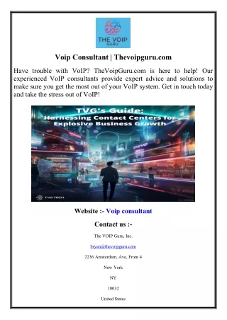 Voip Consultant  Thevoipguru.com