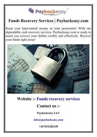 Funds Recovery Services  Paybackeasy.com