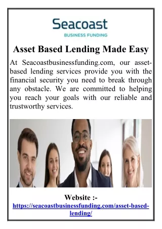 Asset Based Lending Made Easy