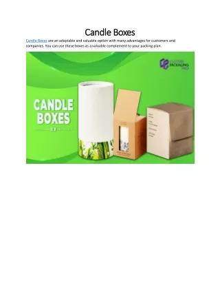 Candle Boxes