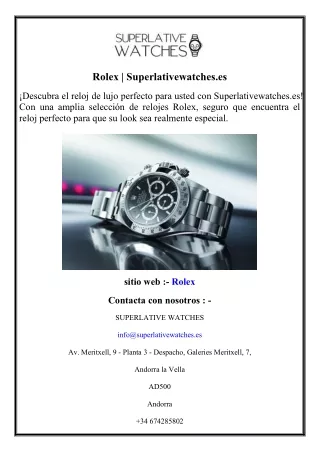 Rolex  Superlativewatches.es