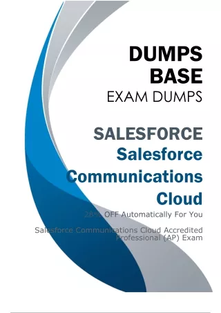 New Salesforce Communications Cloud Exam Dumps (V8.02) - Check Free Exam Demo Online