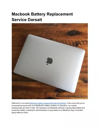 Macbook Battery Replacement Service Darsait