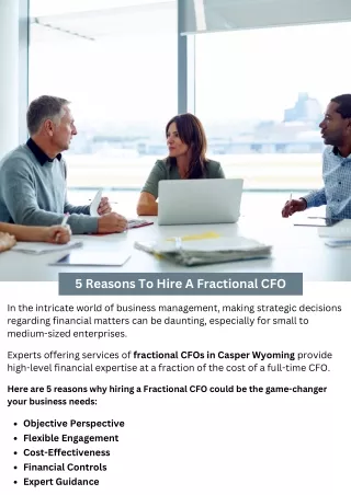 5 Reasons To Hire A Fractional CFO