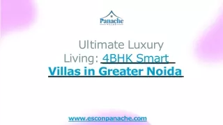 "Experience luxury Living: 4BHK Smart Villas in Greater Noida | Call 8586888555