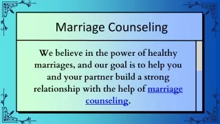 Marriage Counseling