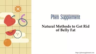 Natural Methods to Get Rid of Belly Fat