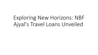 Travel Loans