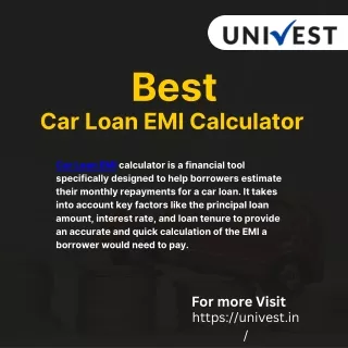 Car Loan EMI Calculator Online