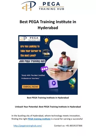 Best Pega Training Institute in Hyderabad