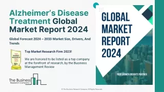 Alzheimer’s Disease Treatment Global Market Report 2024