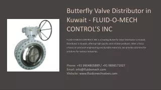 Butterfly Valve Distributor in Kuwait, Best Butterfly Valve Distributor in Kuwai