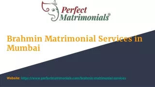 Brahmin Matrimonial Services in Mumbai