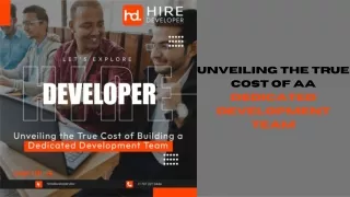 Unveiling the True Cost of Building a Dedicated Development Team Hire Developer