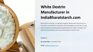 White Dextrin Manufacturer in India, best White Dextrin Manufacturer in India