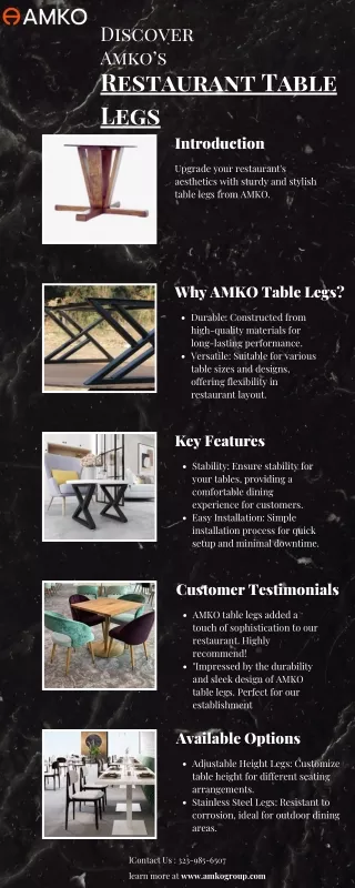 Discover AMKO's Restaurant Table Legs