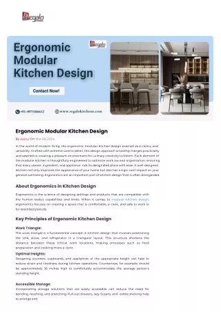 Ergonomic Modular Kitchen Design