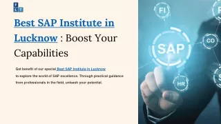 best sap institute in Lucknow