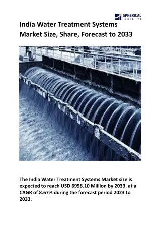 India Water Treatment Systems Market Size