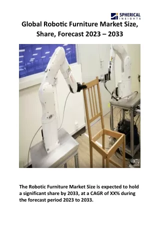 Global Robotic Furniture Market Size